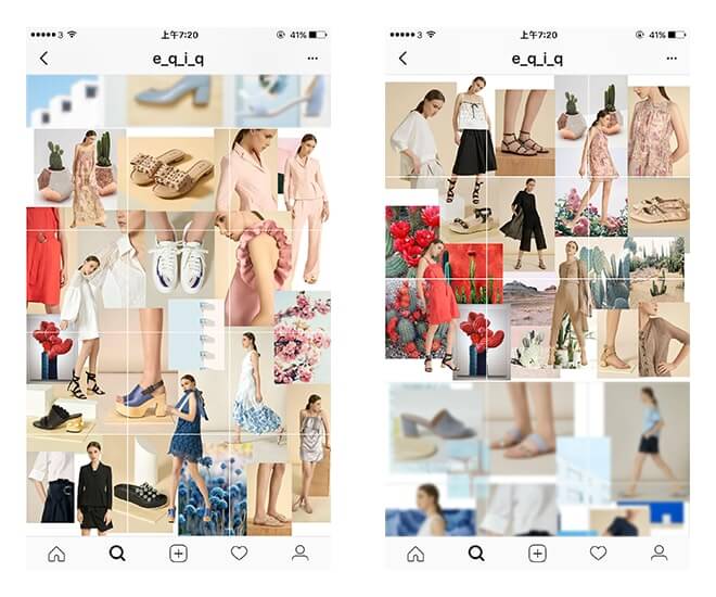 Instagram images collage